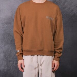 ORIGINALS Oversized Fleece Brown Crew Neck Sweatshirt